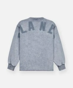 Snow Wash Open Bottom Crewneck