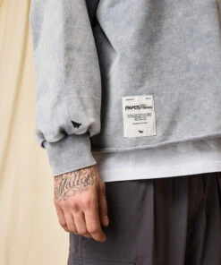 Snow Wash Open Bottom Crewneck -Paper Plane Shop Paperplanes67898d3f75b35367898d3f75e5b.8226386767898d3f75e5b